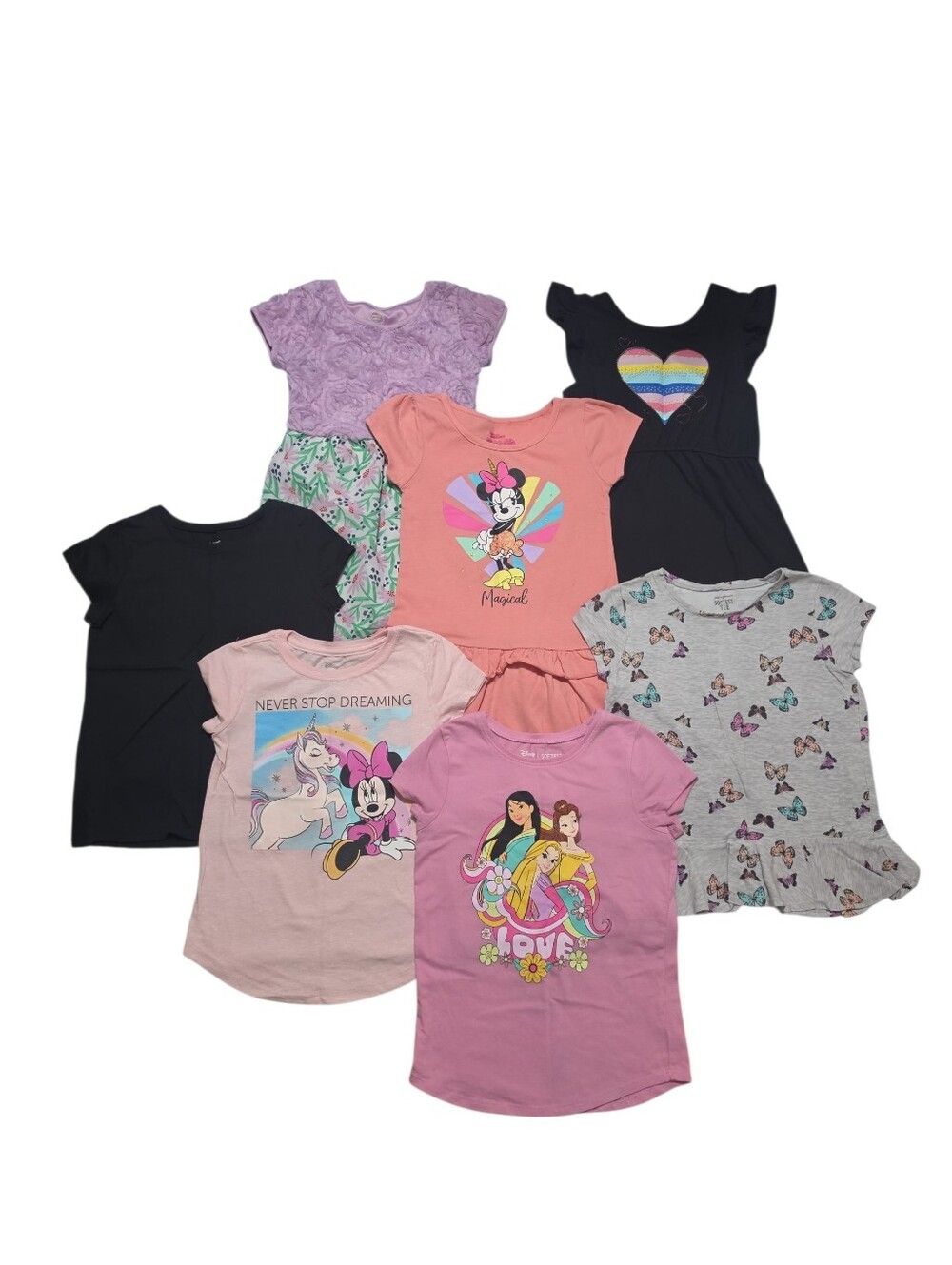 Girls Tshirts And Dresses Size 6/6X